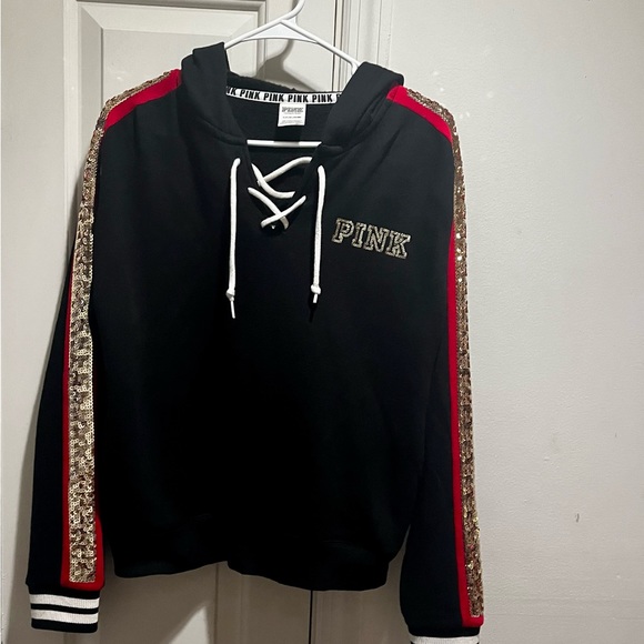 Pink VS limited edition rose bling sweatshirt with glittery sequins - Picture 7 of 16